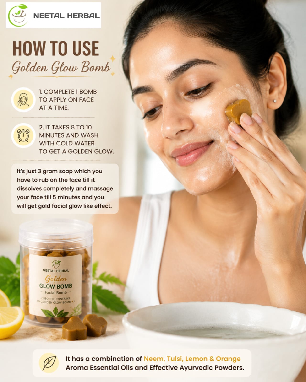 Facial Bomb ( Golden Glow Bomb )