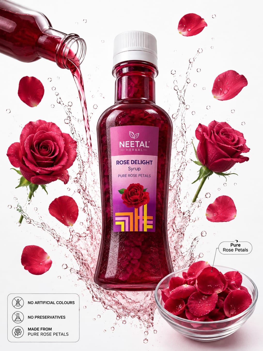 Homemade Rose Delight Sharbat