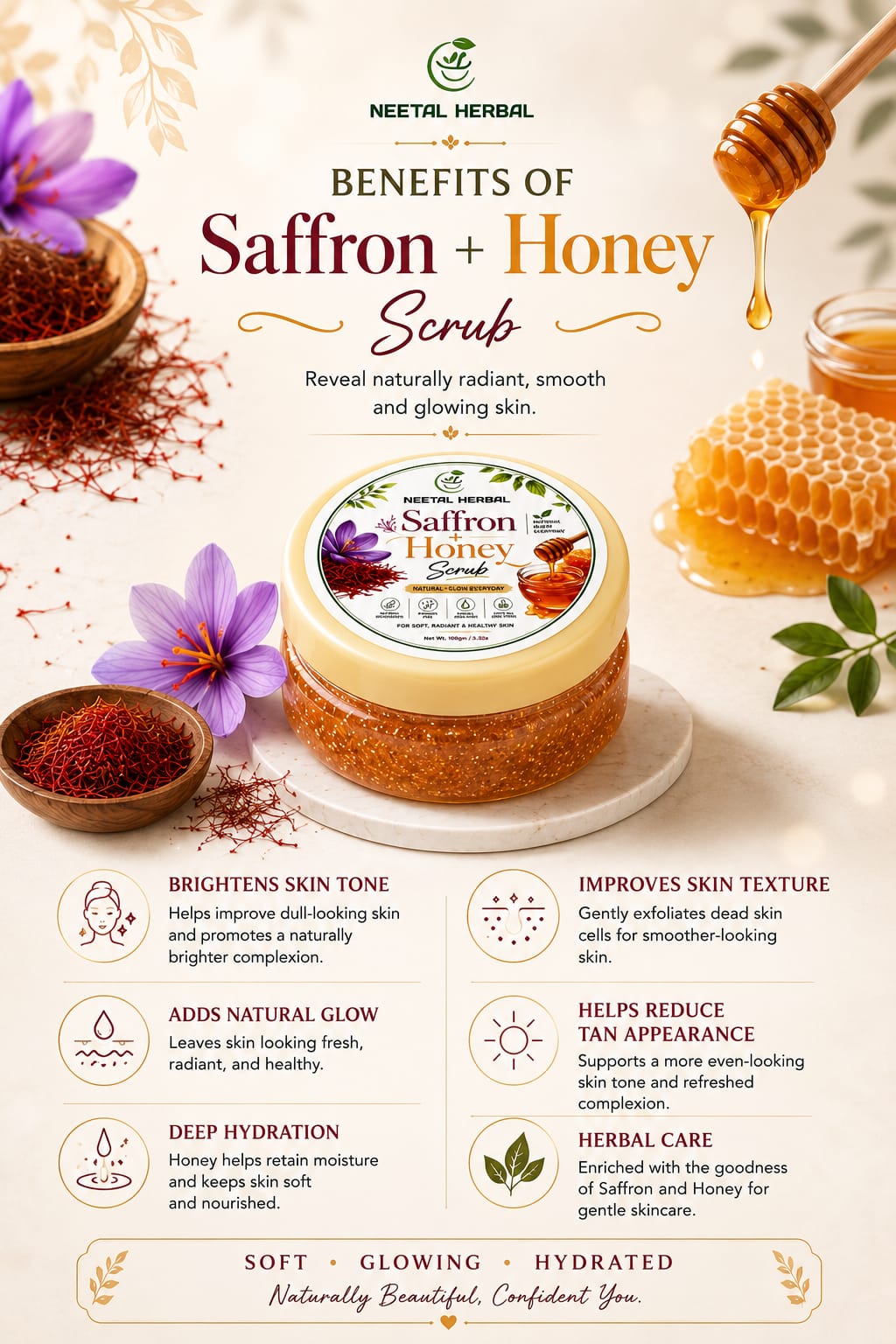 Saffron + Honey Scrub